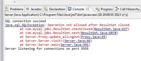 operation not allowed after resultset closed|Operation not allowed after ResultSet closed (mysql, java).